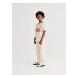 Bobo Choses - Pantalón de twill de algodón orgánico con paneles | Blanco