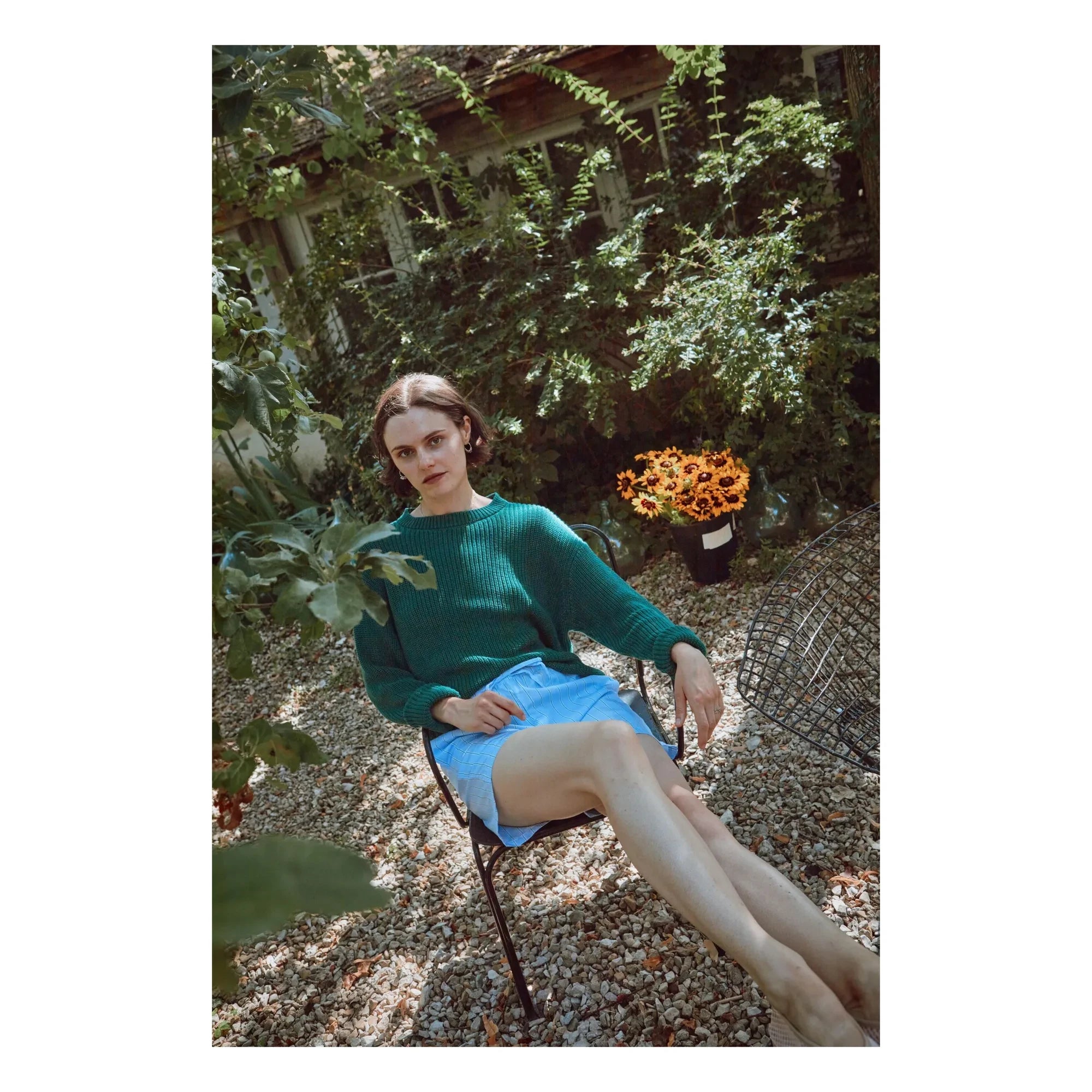Poudre Organic - Jersey de algodón orgánico de diente de león | Verde