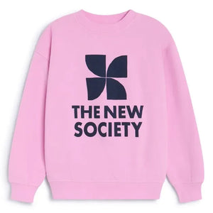 the new society - Pamuk Logo Sweat | Lila