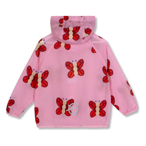 Wynken - Chaqueta impermeable con mariposas | Rosa