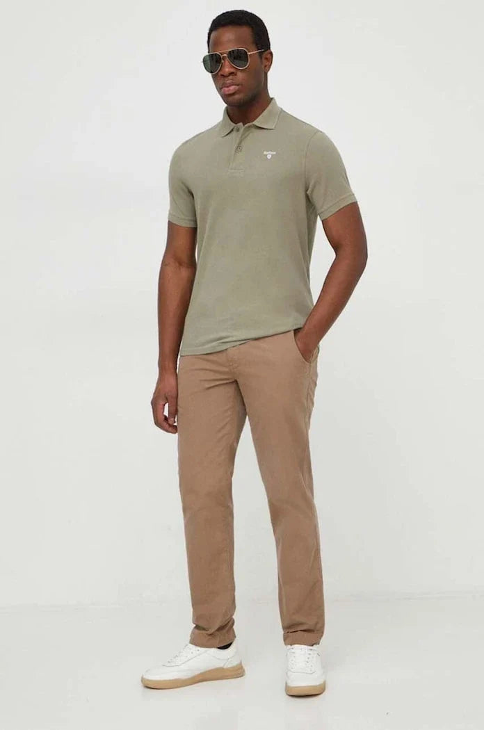 Camiseta de algodón para hombre con cuello Barbour ESSENTIALS