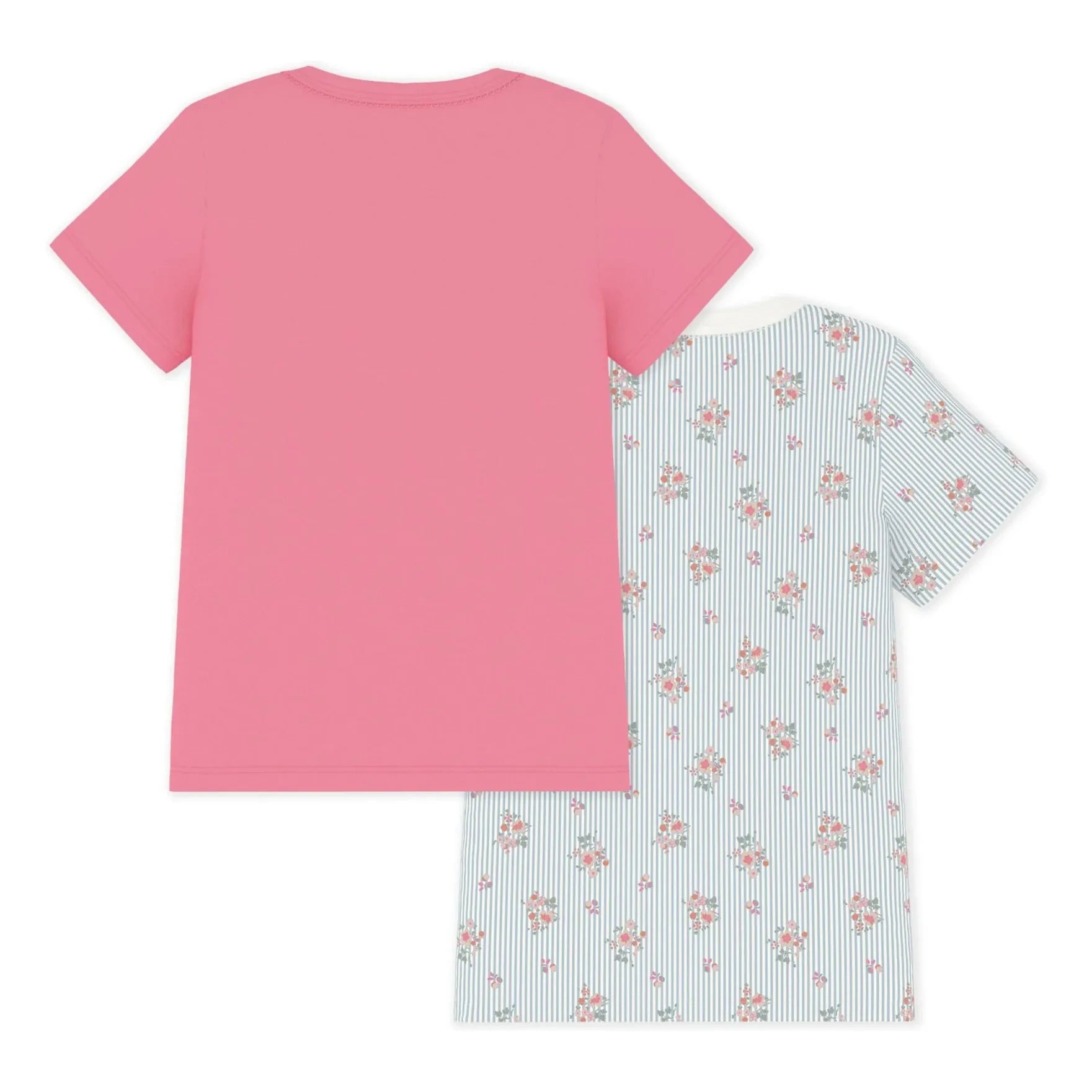 Petit Bateau - Camisetas estampadas de flores Lote 2 | Rosa