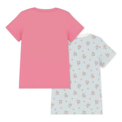 Petit Bateau - Camisetas estampadas de flores Lote 2 | Rosa