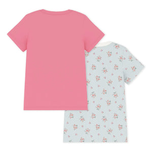Petit Bateau - Camisetas estampadas de flores Lote 2 | Rosa