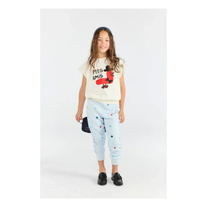 The Animals Observatory - Camiseta Squab Mes Amis Algodón Orgánico | Blanco