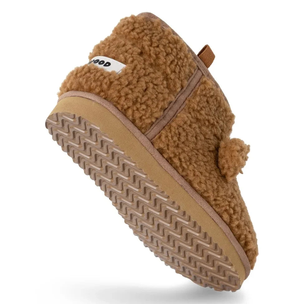 Liewood - Alban Botas sherpa con diseño de osito hechas de fibras recicladas | Caramelo
