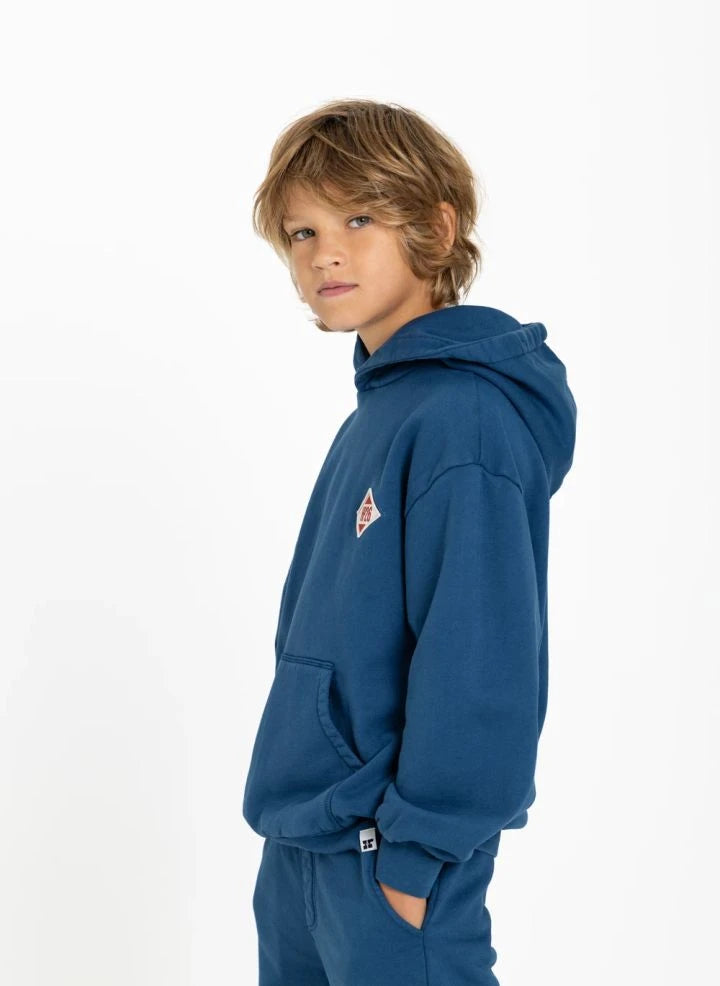 Hundred Pieces - Pat Freedom Sudadera Orgánica de Algodón | Gris azul
