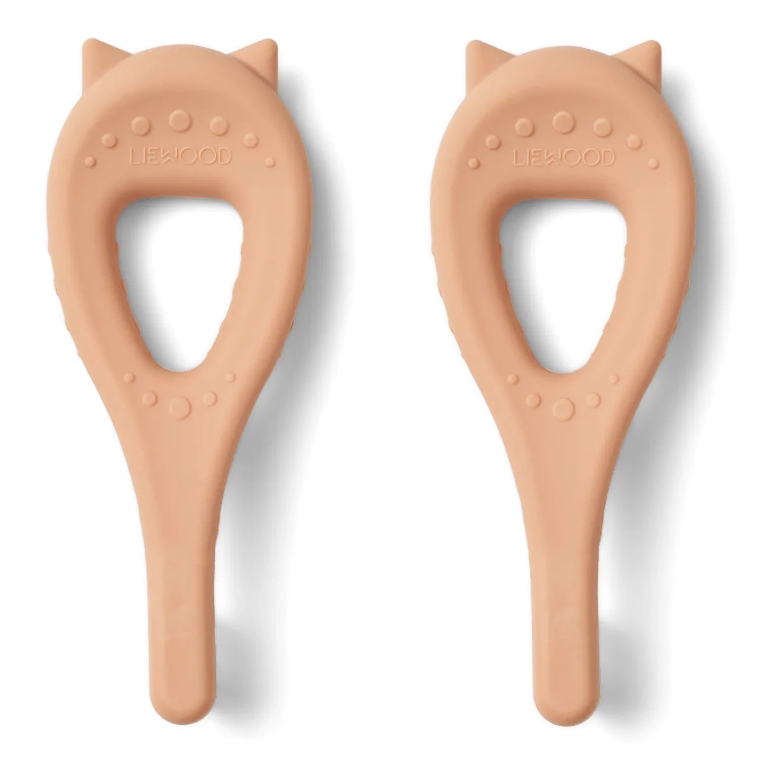 Liewood - Cepillos de Dientes de Silicona Janelle para Bebés - Set de 2 | Rosa Toscana
