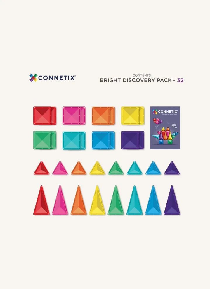 Connetix - Paquete de Descubrimiento - 32 Piezas | Pastel
