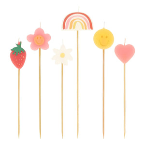 Meri Meri - Velas de cumpleaños Happy Icons - Set de 6