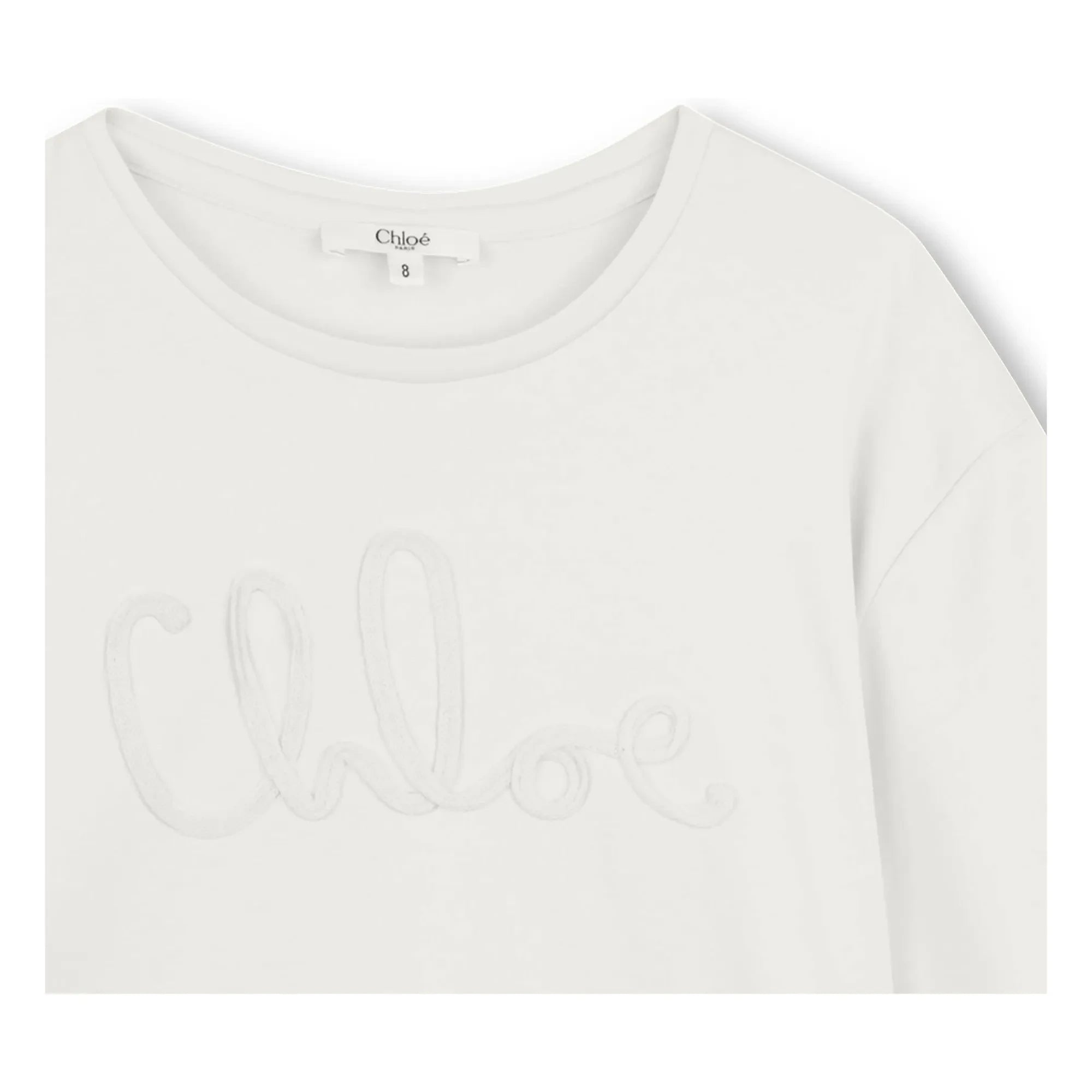 Chloé - Camiseta con logotipo de algodón orgánico | Blanco
