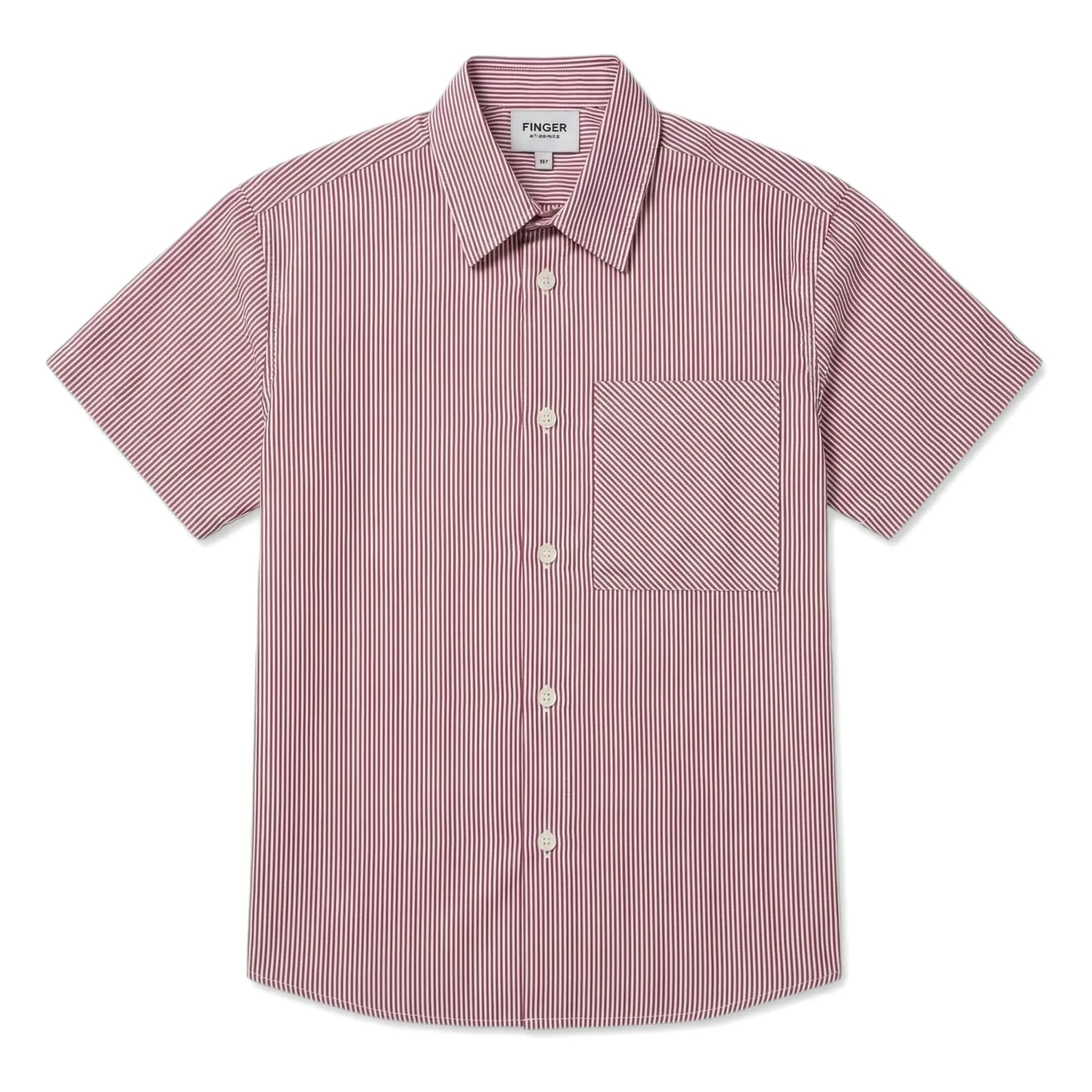 Finger in the nose - Camisa a rayas Rogue | Rojo ladrillo