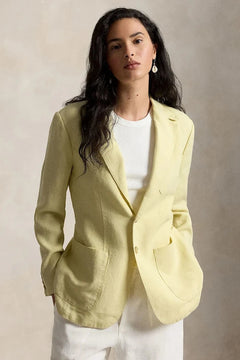 Chaqueta de lino de mujer Polo Ralph Lauren de un botón
