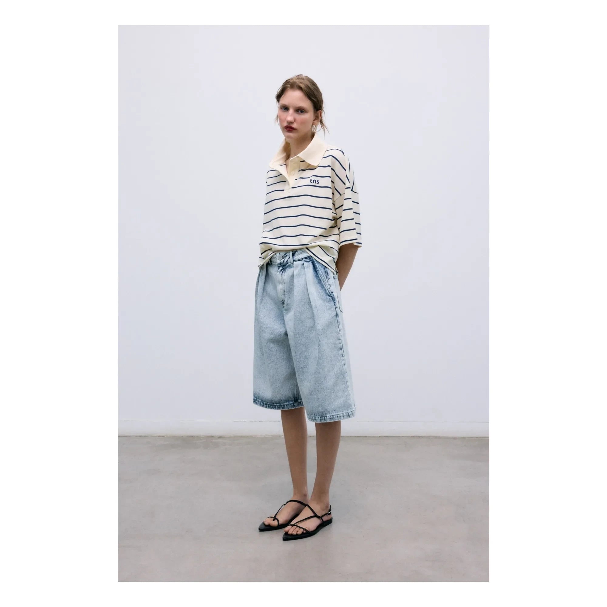 the new society - Bermuda de algodón | Azul denim