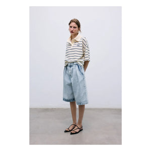 the new society - Bermuda de algodón | Azul denim