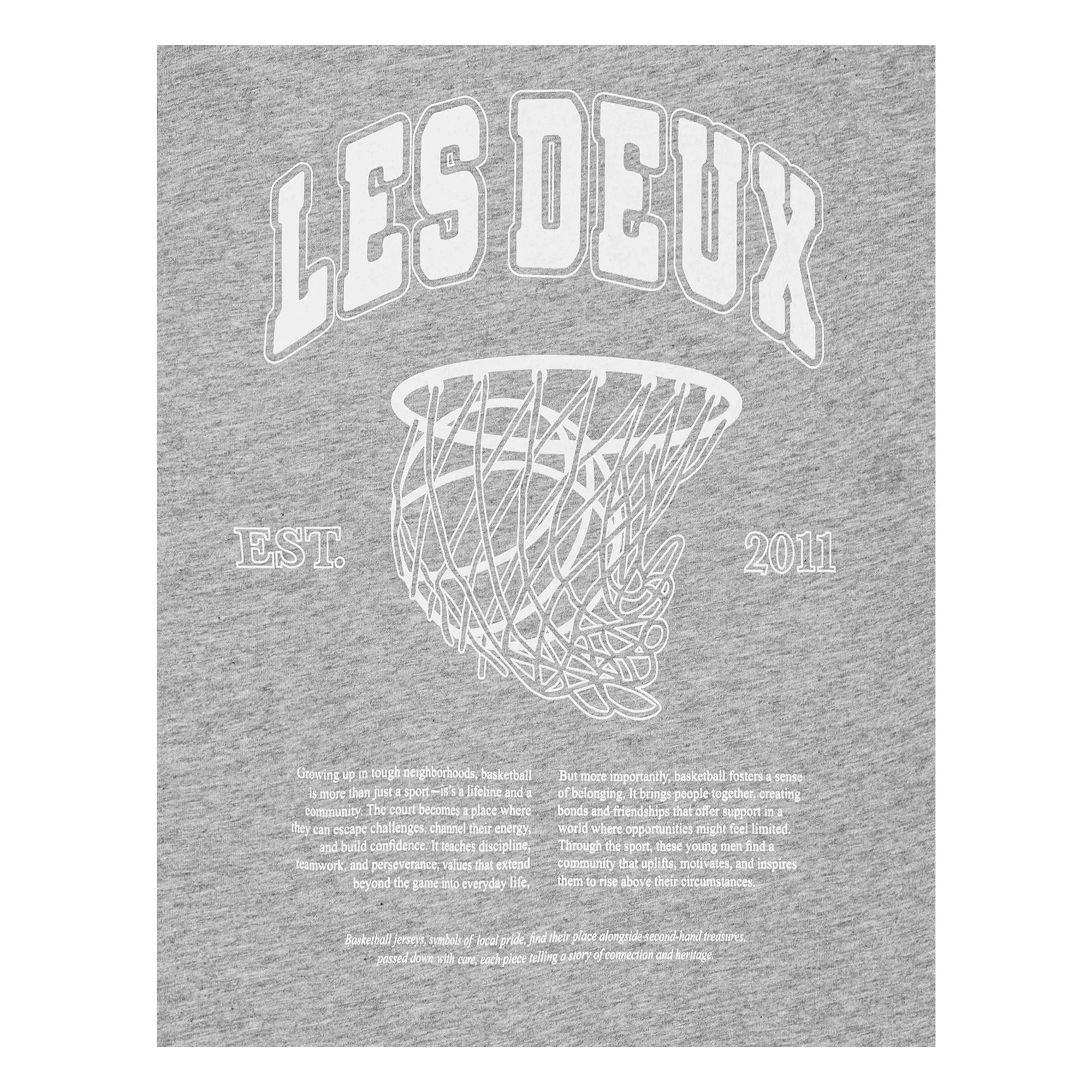 Les Deux - Camiseta de Algodón Orgánico Hoop | Gris