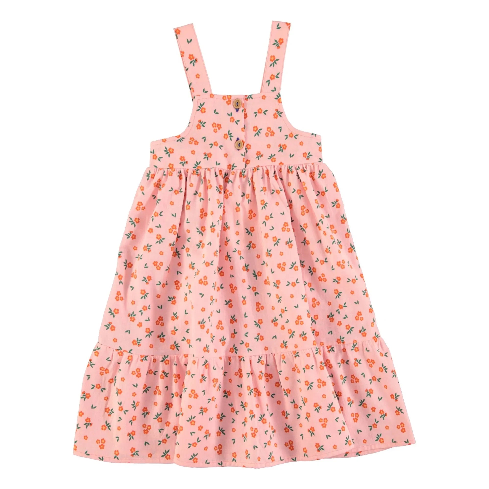 Piupiuchick - Vestido de algodón orgánico con flores | Melocotón
