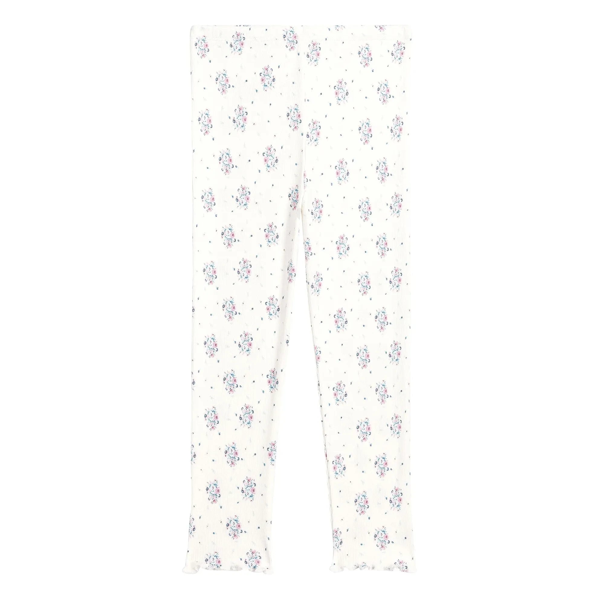 Louise Misha - Leggings de canalé con estampado floral Anandou | Crema