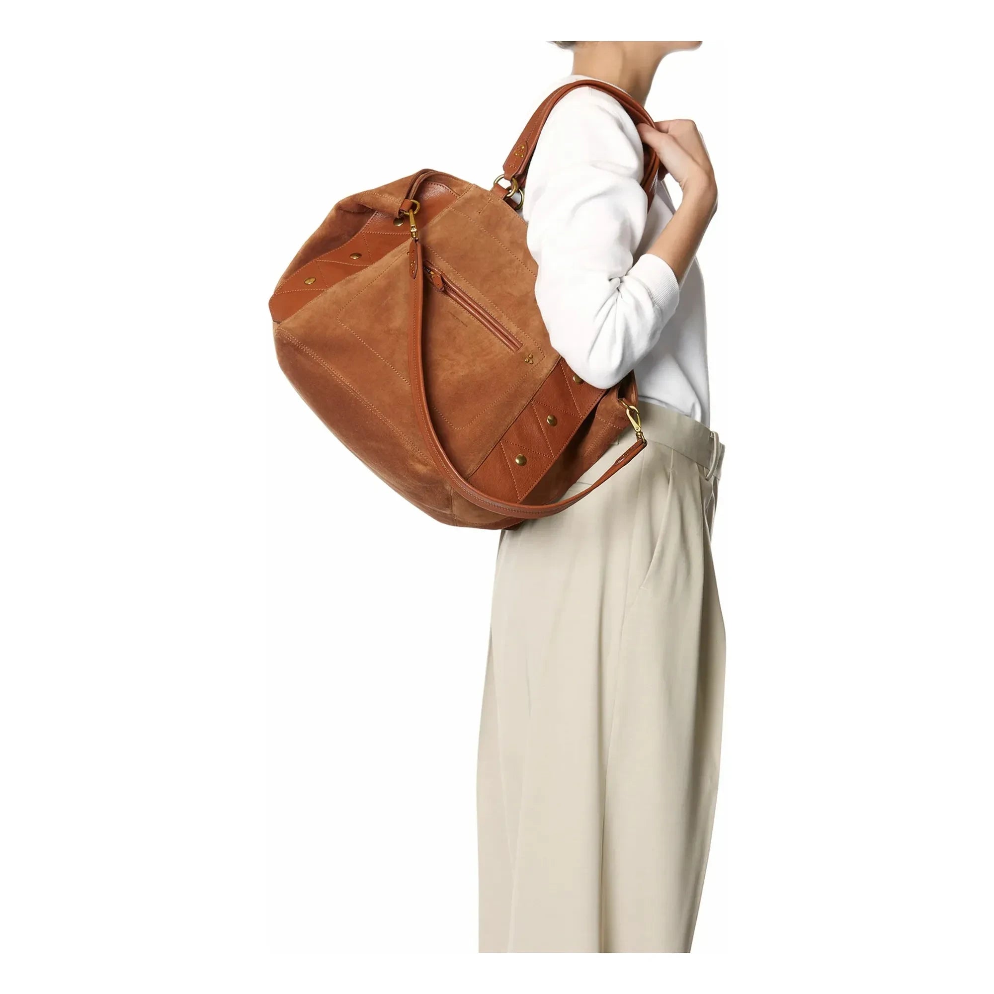 Jérôme Dreyfuss - Bolso Roger Superficie de terciopelo | Caramelo