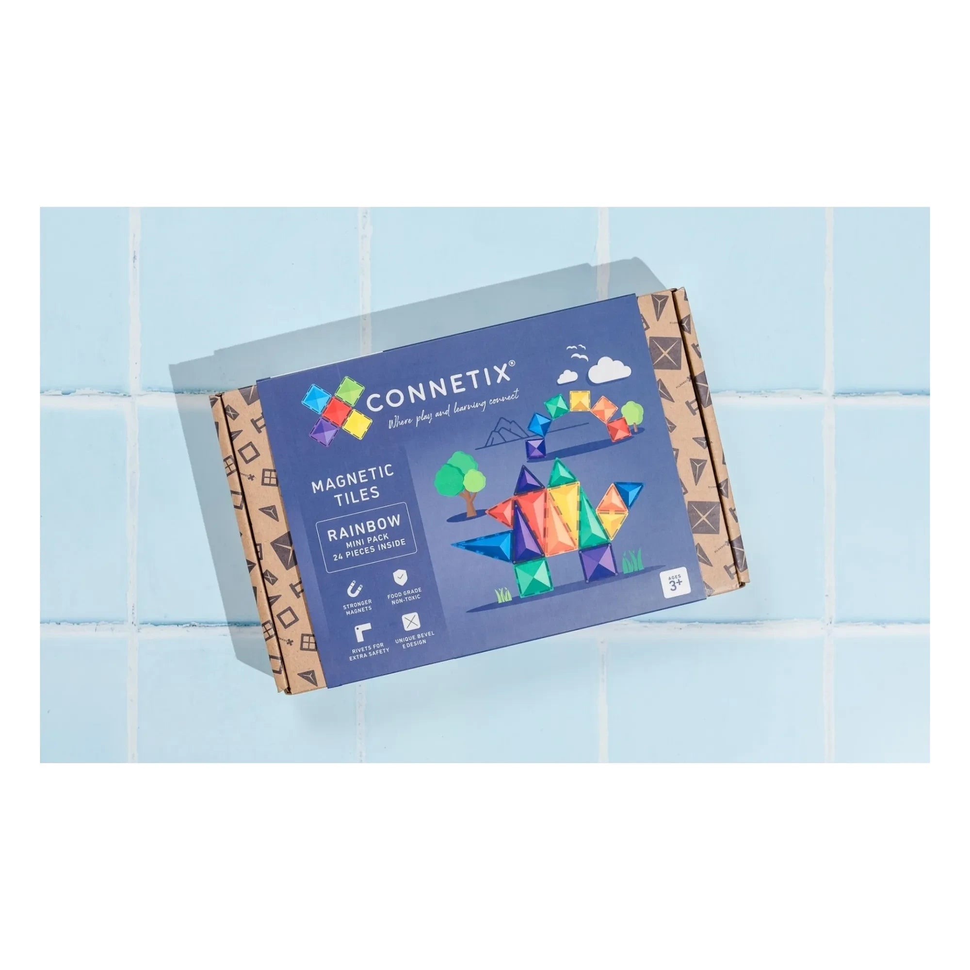 Connetix - Paquete mini - 24 piezas | Arcoíris