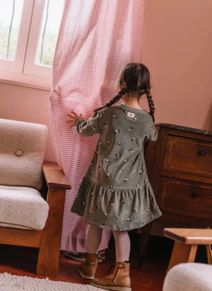 Studio Bohème - Chicas Gui Vestido de Terciopelo de Algodón Orgánico