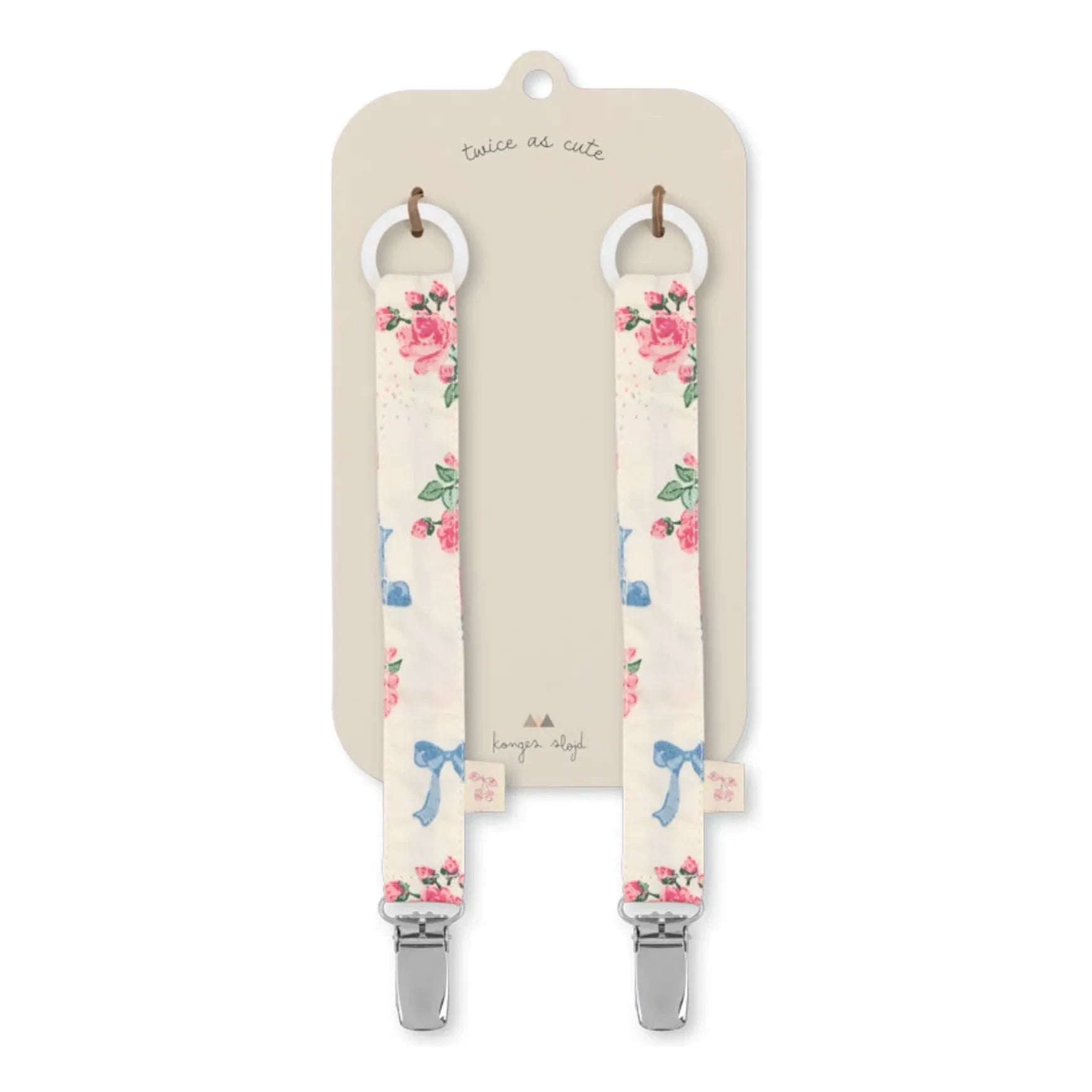 Konges Sløjd - Clips para chupete Bella Rosita - Set de 2 | Rosa