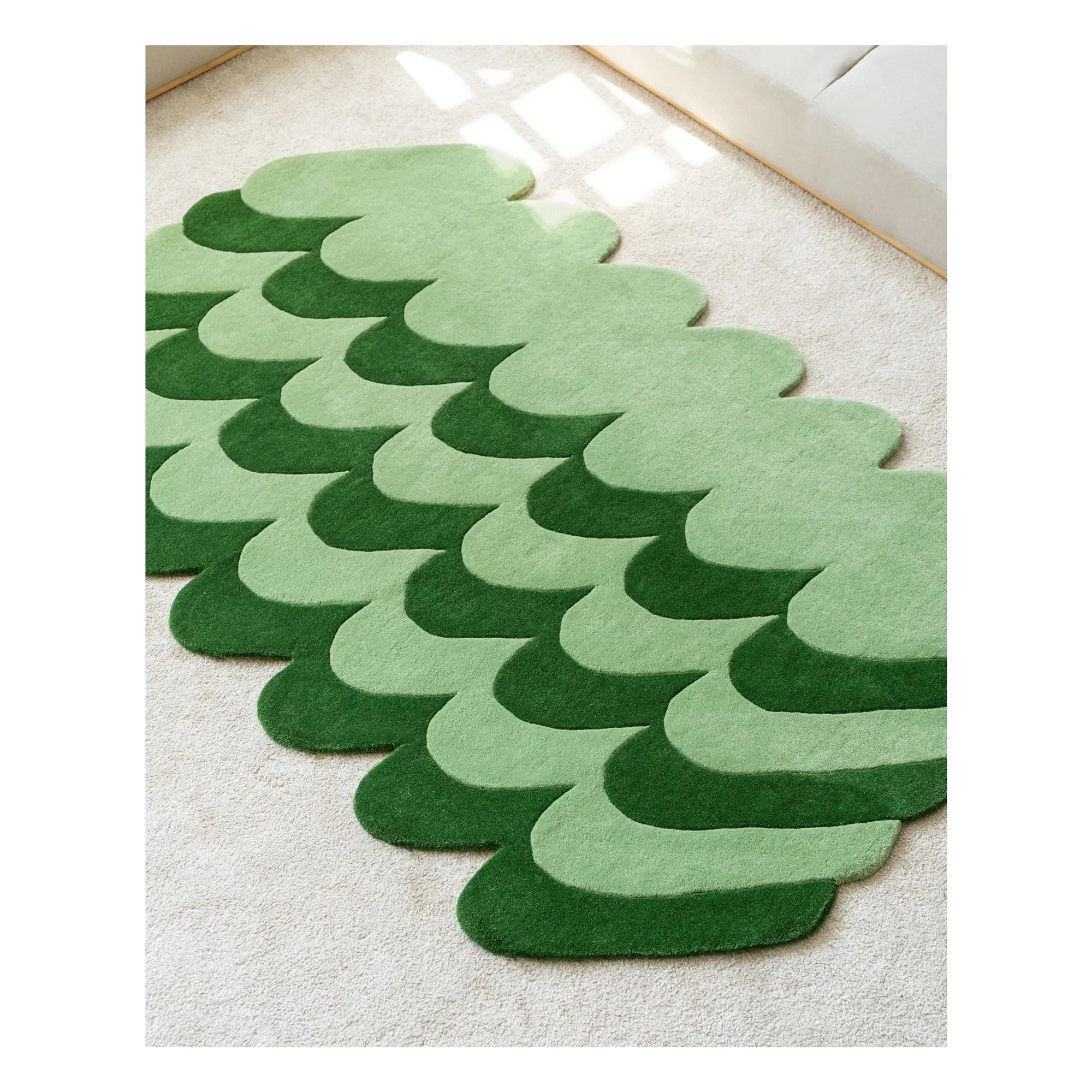 Tarta Gelatina - Alfombra de lana Pasto | Verde