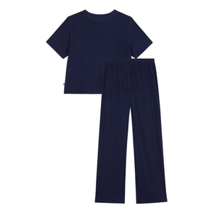 Petit Bateau - Pijama líquido azul marino