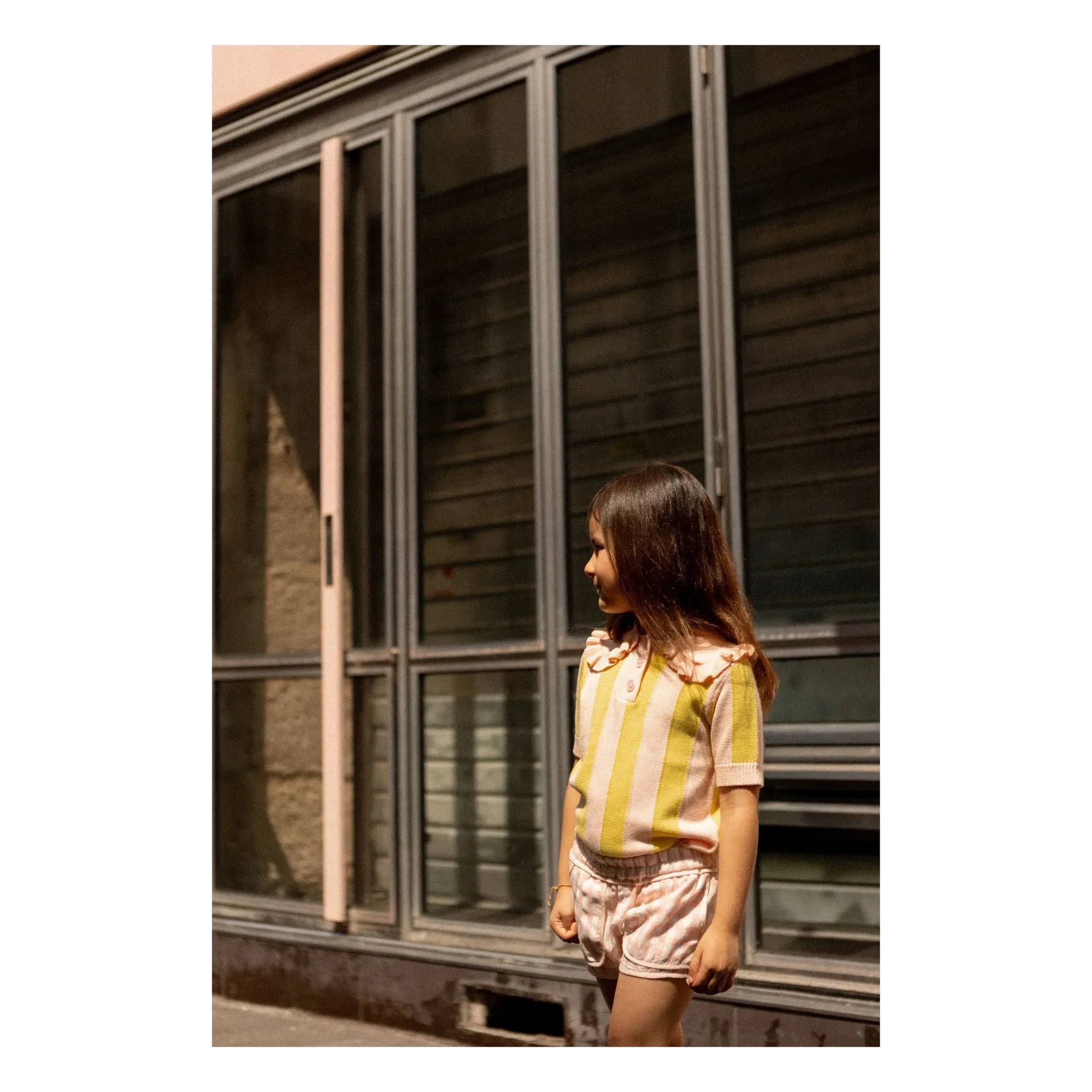 Louis Louise - Camiseta de rejilla a rayas Paule | Amarillo