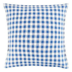 Gabrielle Paris - Funda de almohada de lino de Vichy | Azul