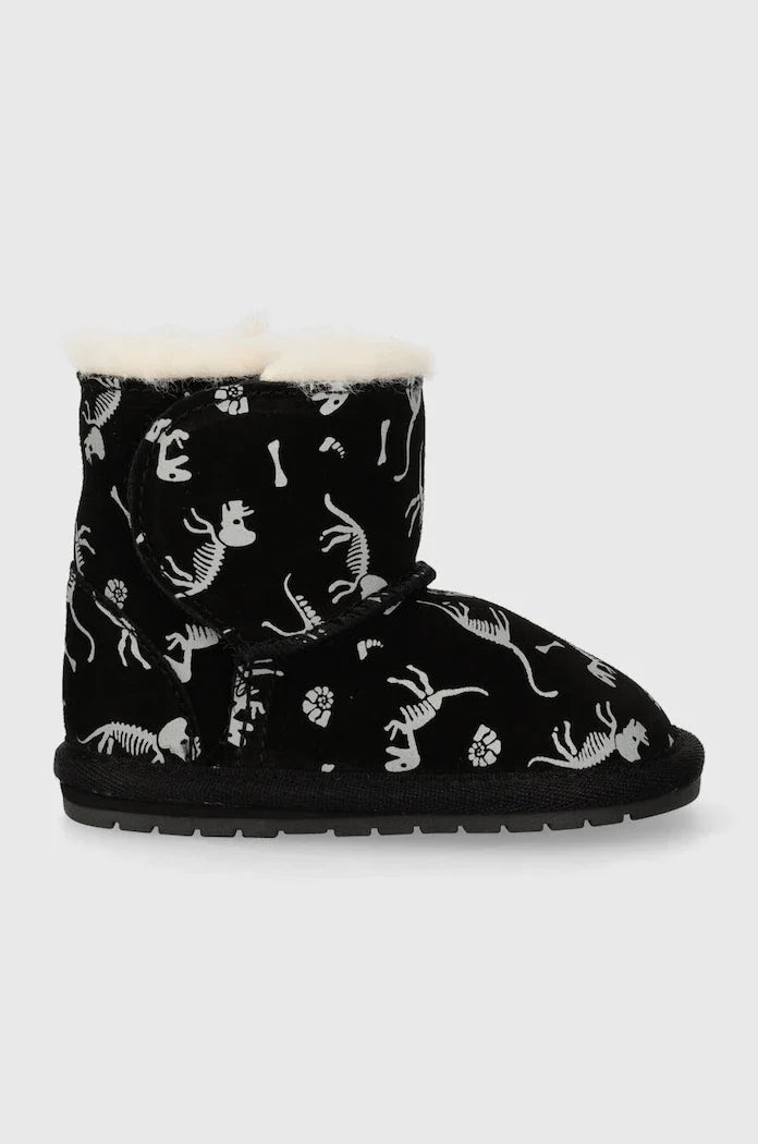 Zapatillas de bebé de ante Emu Australia Toddle Reflective Dino