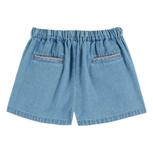 Emile et Ida - Pantalones cortos vaqueros bordados | Azul