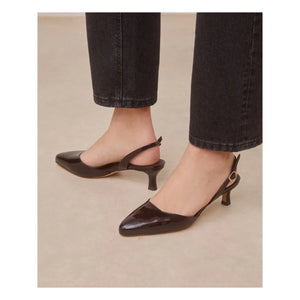 Rivecour - Zapatos de piel barnizada con puntera n°411 | Marrón