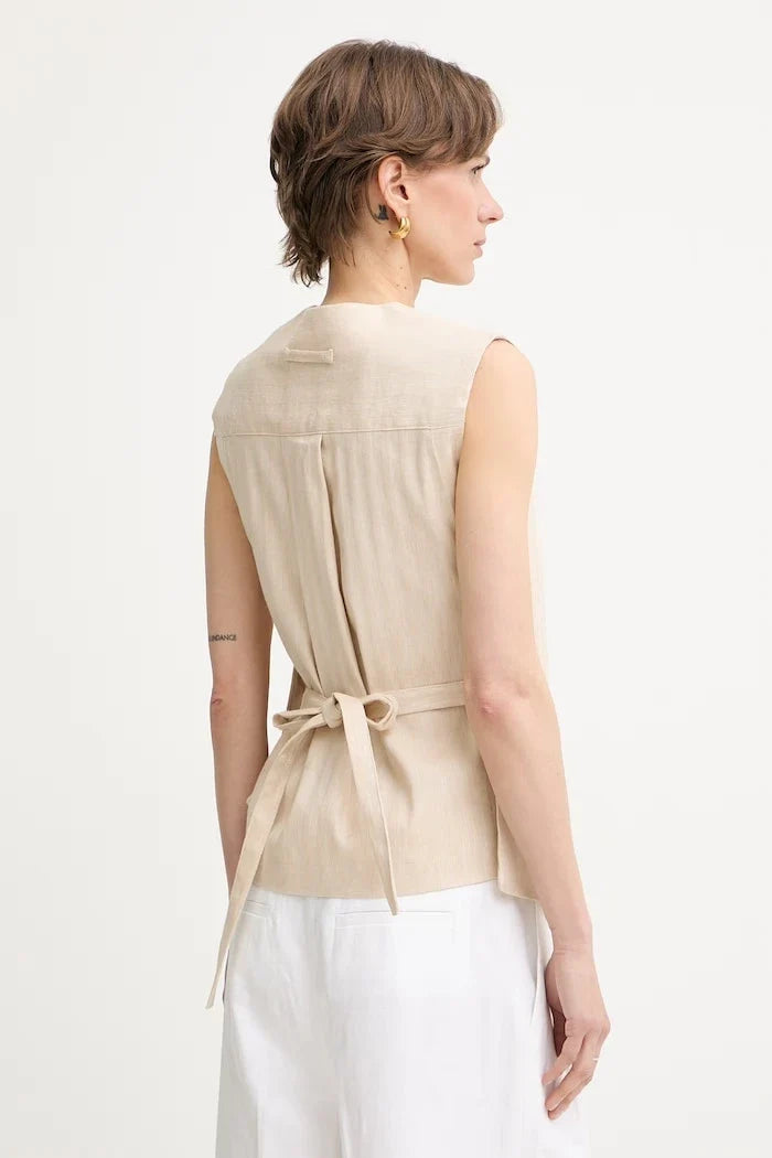 Max&Co. chaleco de lino para mujer MCOCANZONE