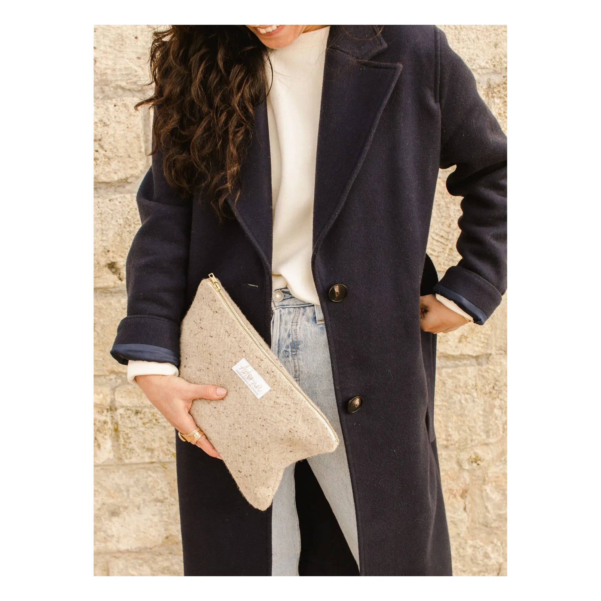 Adorna - Bolsa de lana y lino | Beige Heather