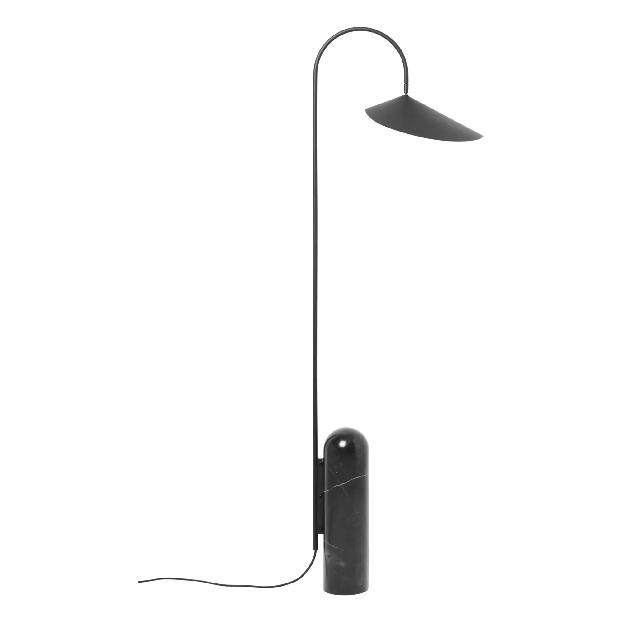 Ferm Living - Lámpara de pie de mármol Arum | Negro
