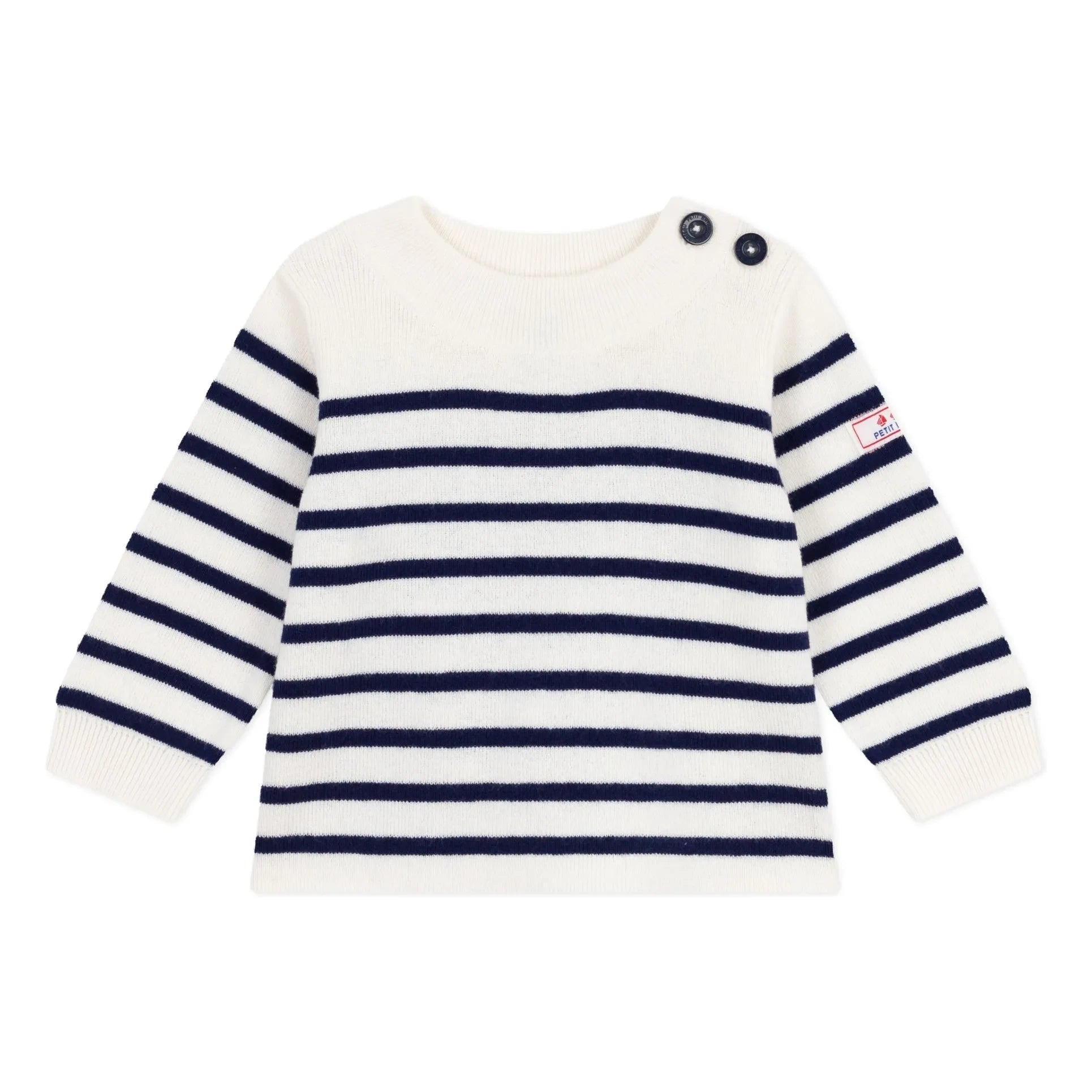 Petit Bateau - Jersey de lana con logo Marinero | Blanco