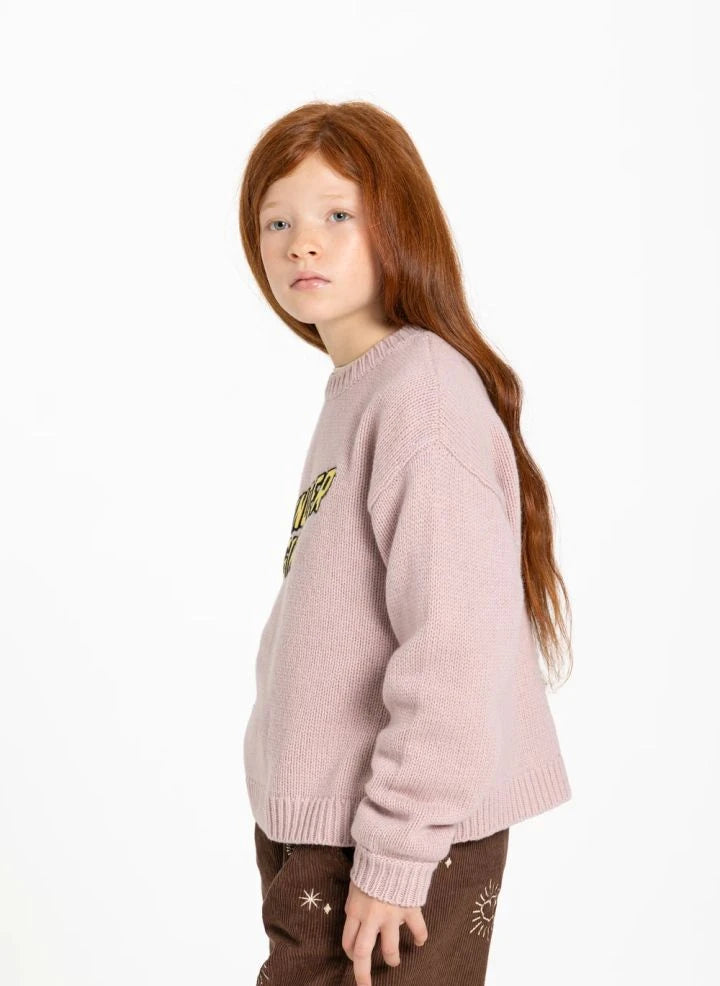 Hundred Pieces - Lacy Thunder Girl Suéter de Lana Merino | Rosa Claro