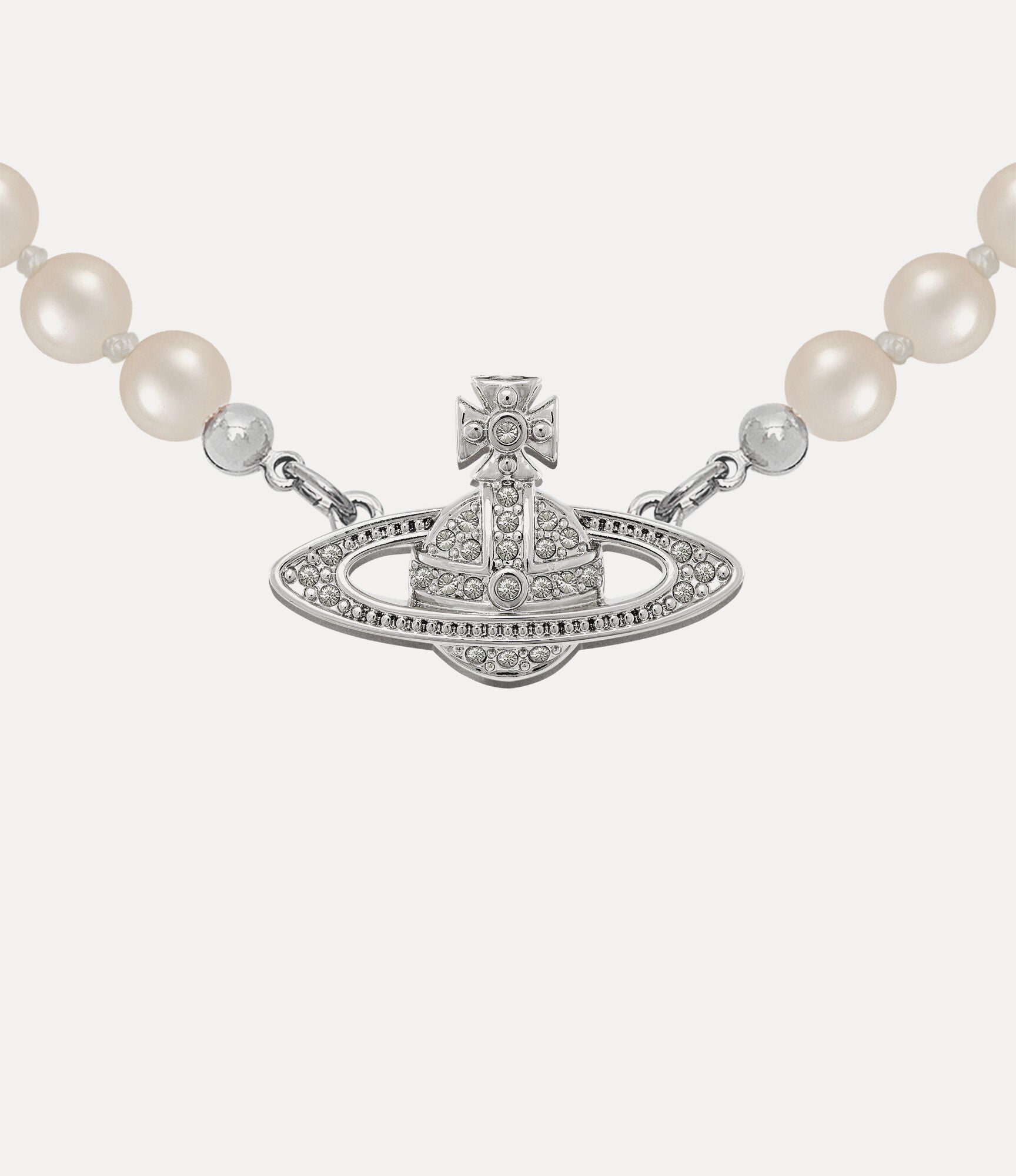 Vivienne Westwood - Gargantilla con perlas en miniatura en relieve
