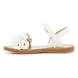 Sandalias Pom d'Api - Plagette Multi Flo | Satén blanco