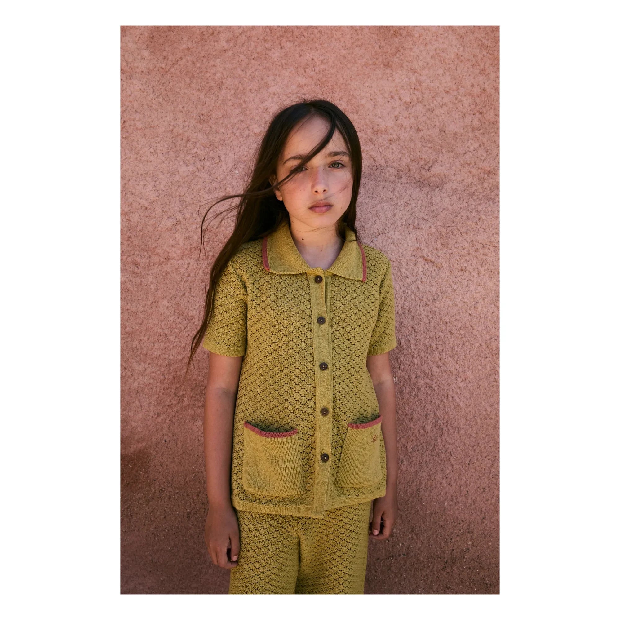 birinit - Bolsillos de camisa calada | Amarillo verdoso
