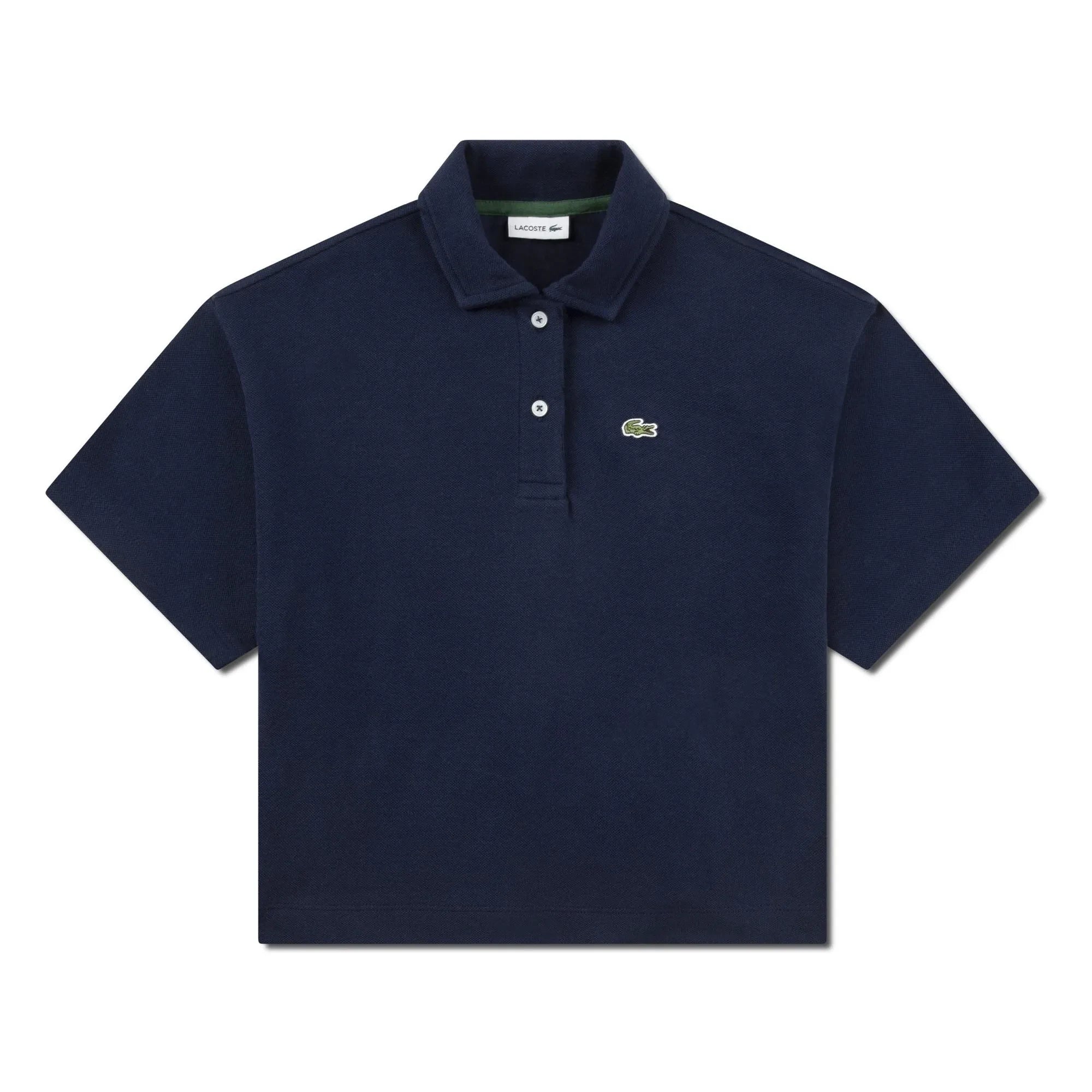 Lacoste - Polo de algodón orgánico con logo oversize | Azul marino