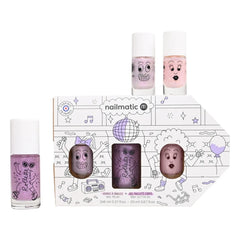 Nailmatic Kids - Set de dos esmaltes de uñas Bus Party y rollo para el cuerpo | Lila