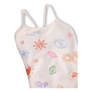 Molo - Traje de baño Nanna Minis Doodles de fibra reciclada | Crudo