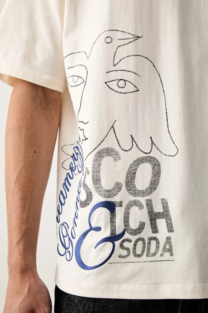 Camiseta de algodón para hombre Scotch & Soda