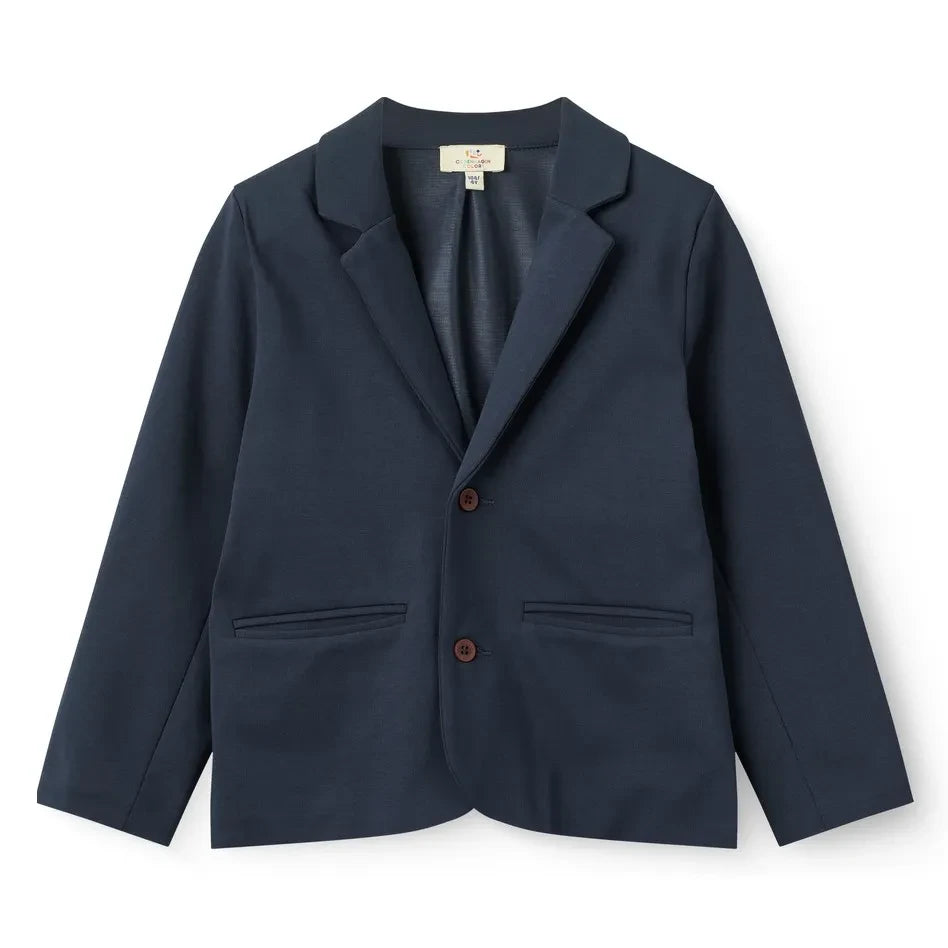 Copenhagen Colors - Blazer elástico de algodón orgánico | Azul marino