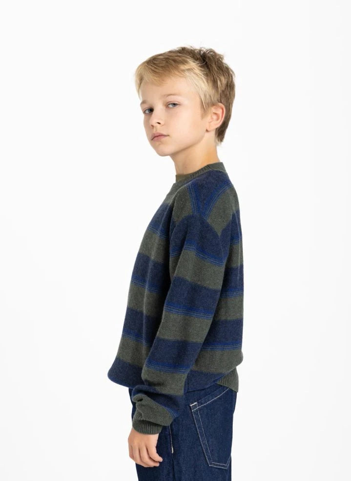 Smallable Kid - Suéter de Lana Rayado Matteo | Haki