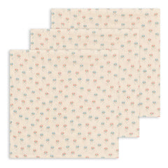 Konges Sløjd - Paños de muselina de algodón orgánico Pipa Petite - Set de 3 | Rosa empolvado