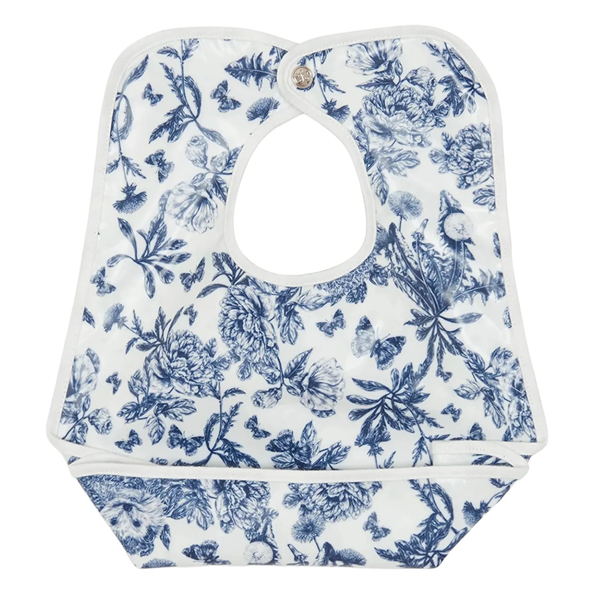 Tartine et Chocolat - Babero de lona Toile de Jouy | Azul marino