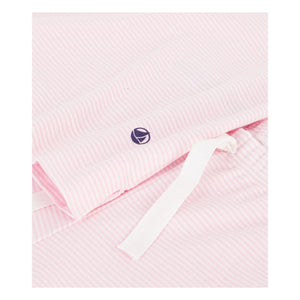 Petit Bateau - Pijama de algodón orgánico a rayas | Rosa